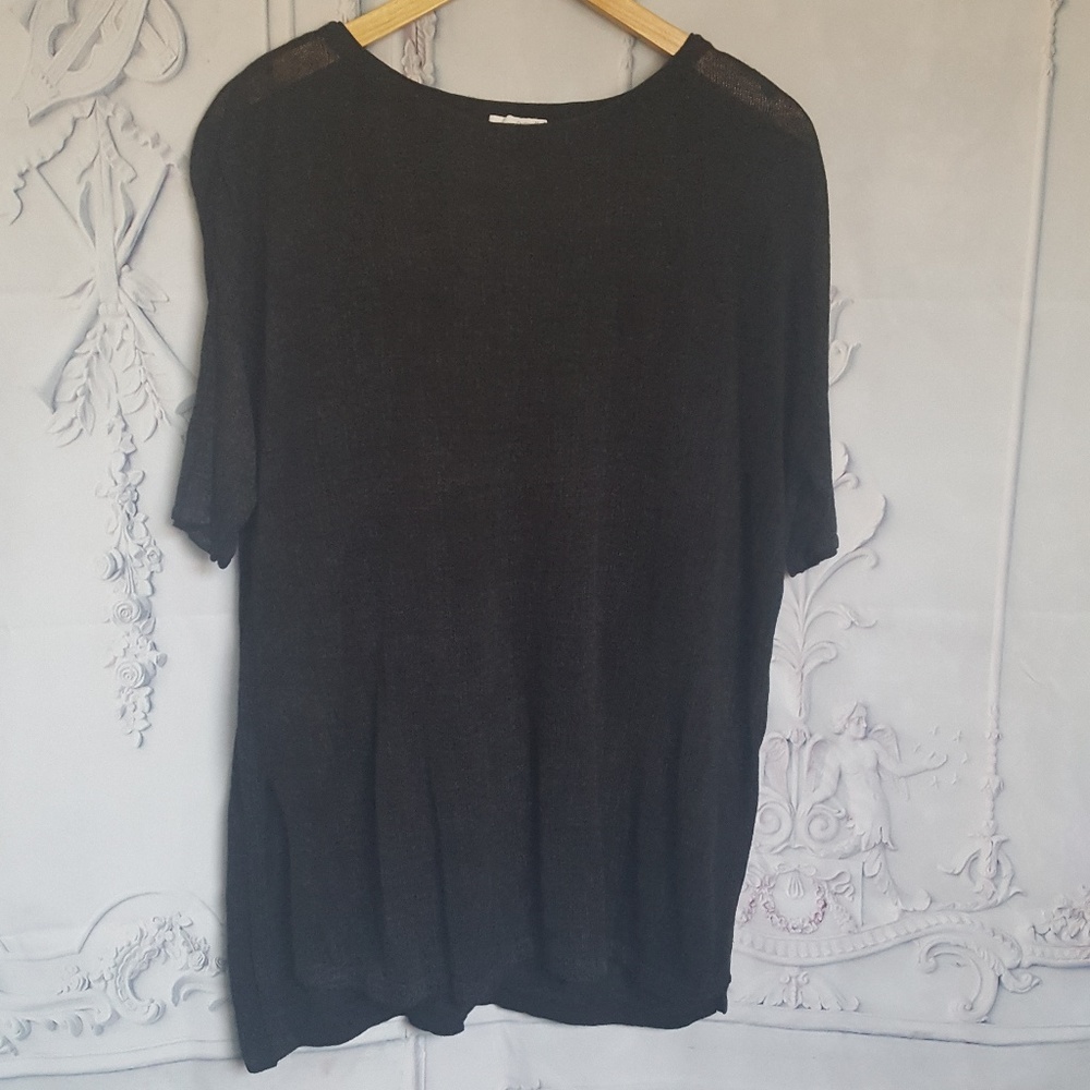 Pure Jill Linen Blend Short Sleeve Top